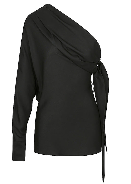 One Shoulder Blouse - Black - BEST SELLER - LAST 2 MEDIUM - SALE