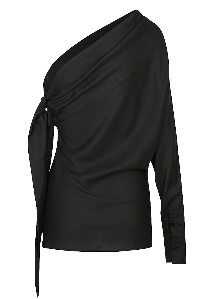 One Shoulder Blouse - Black - BEST SELLER - LAST 2 MEDIUM - SALE