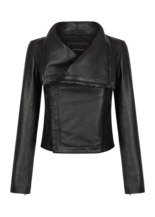 80s Leather Jacket - Matt Black - BEST SELLER - Designer's Choice