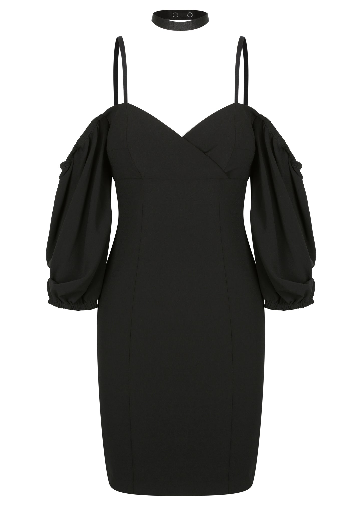 Parisian Shoulder Mini Dress - Black - SALE