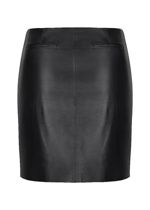 42.5 Curve Leather Mini Skirt - Black - PRE-ORDER - DECEMBER