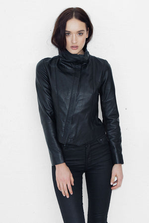Leather Tumble Jacket - Matt Black - Best Seller - NEW ARRIVAL